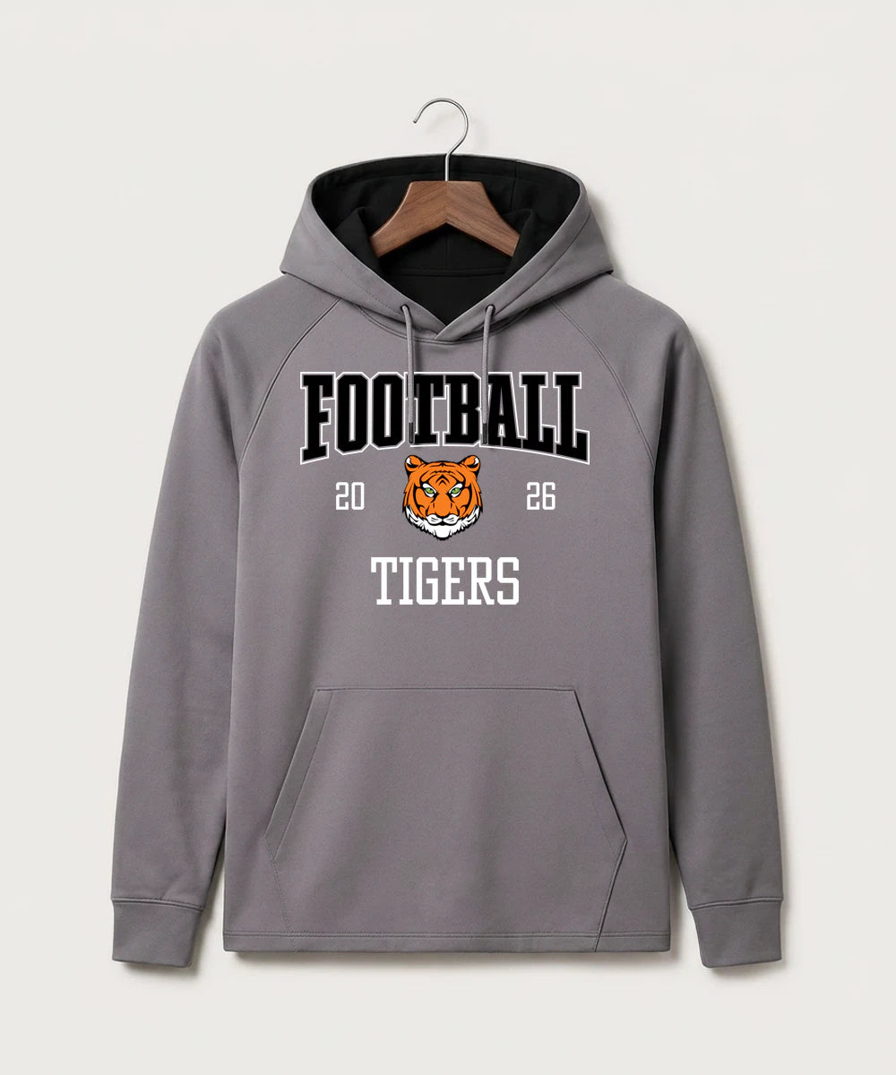 Princeton High School Football (Boys) - Gray Hoodie - Full Front