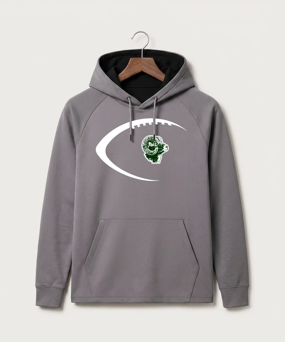 Roseau High School Football (Boys) - Gray Hoodie - Full Front