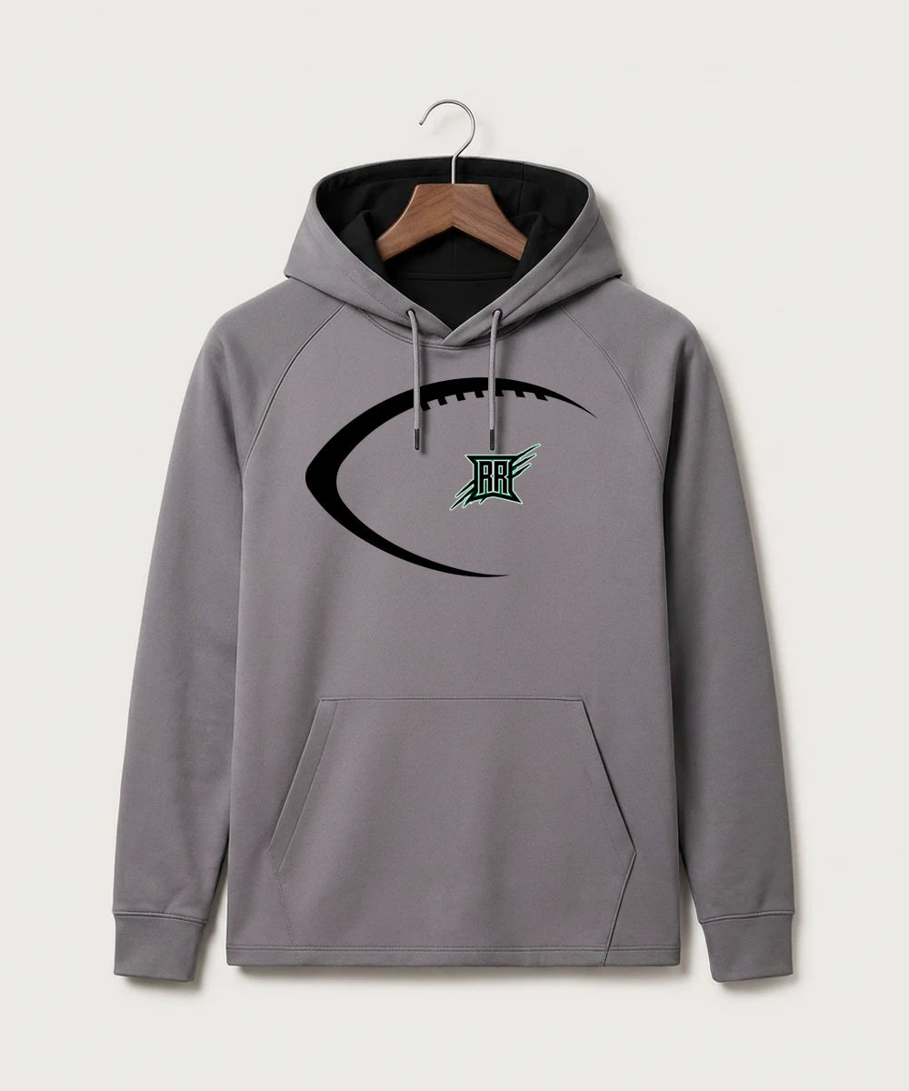 Rock Ridge High School Football (Boys) - Gray Hoodie - Full Front