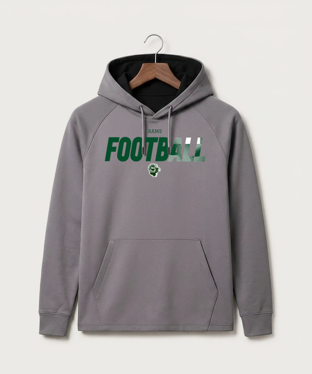 Roseau High School Football (Boys) - Gray Hoodie - Full Front