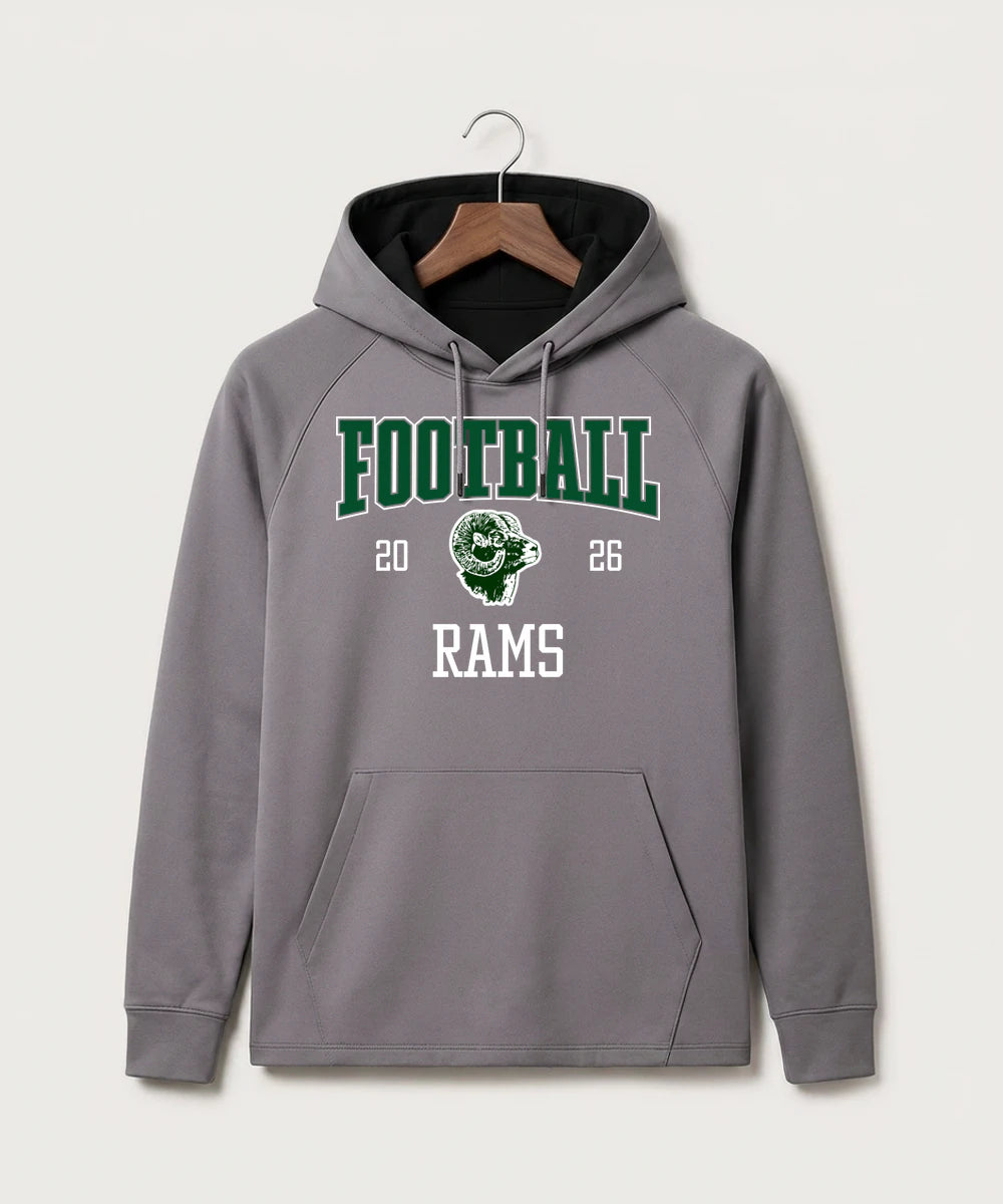 Roseau High School Football (Boys) - Gray Hoodie - Full Front