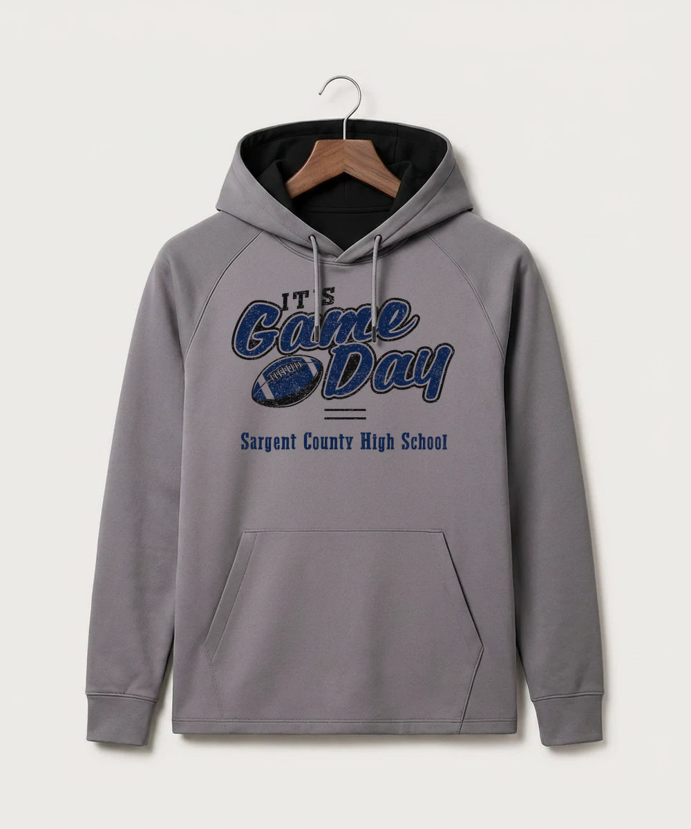 Sargent County High School Football (Boys) - Gray Hoodie - Full Front