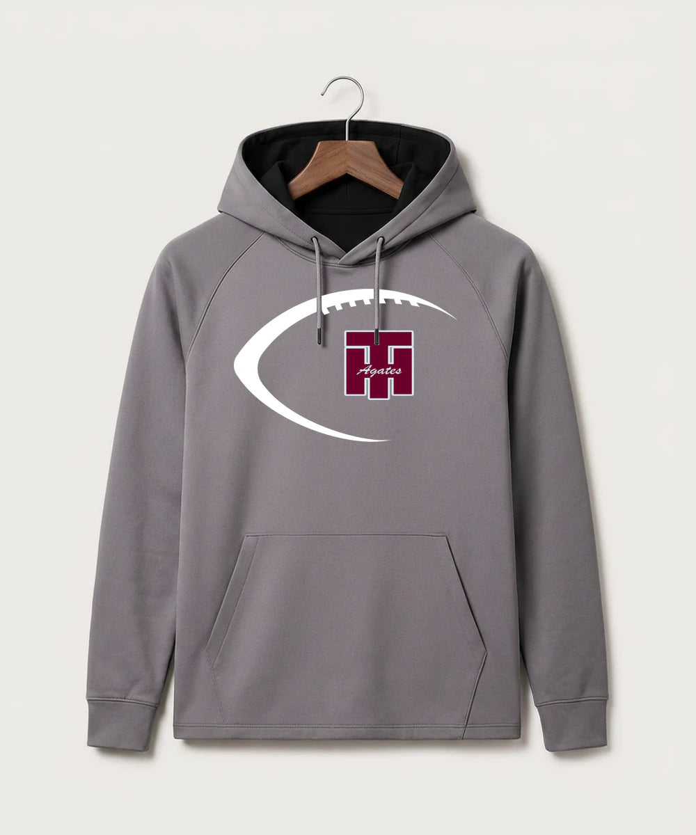Two Harbors High School Football (Boys) - Gray Hoodie - Full Front