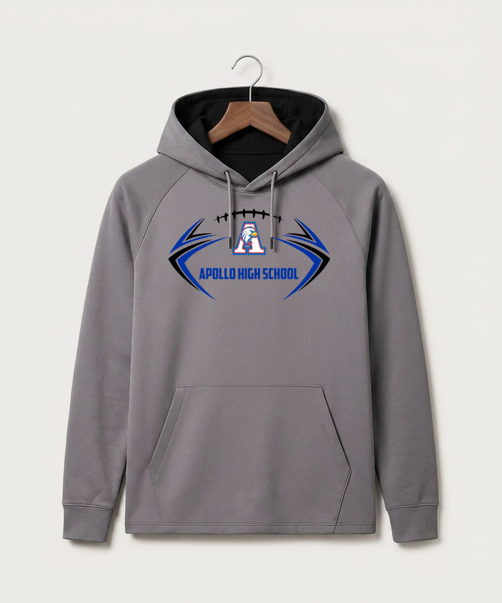 Apollo High School Football (Boys) - Gray Hoodie - Full Front