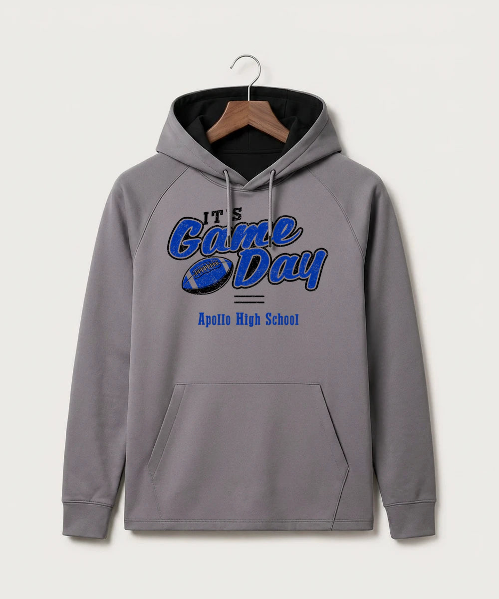 Apollo High School Football (Boys) - Gray Hoodie - Full Front