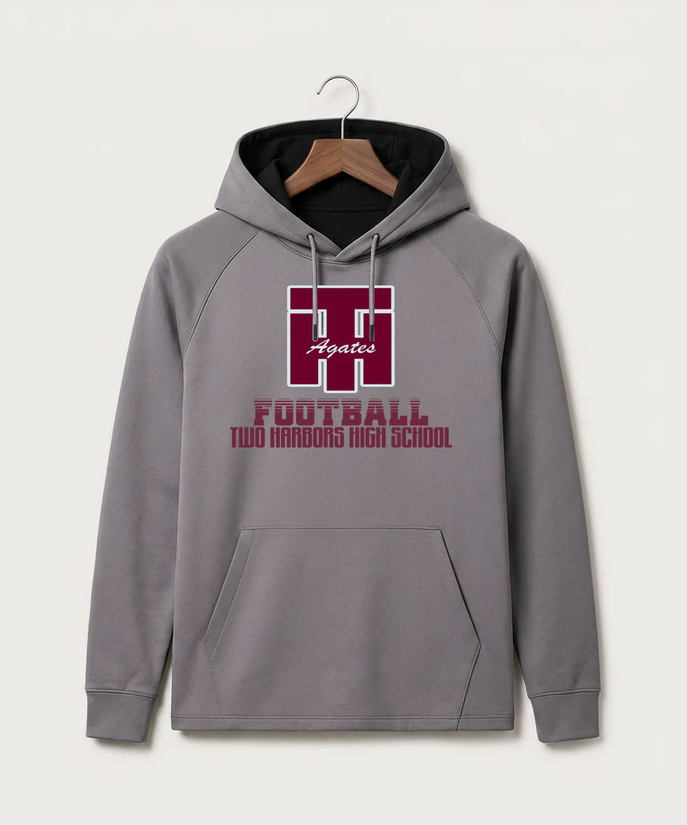 Two Harbors High School Football (Boys) - Gray Hoodie - Full Front