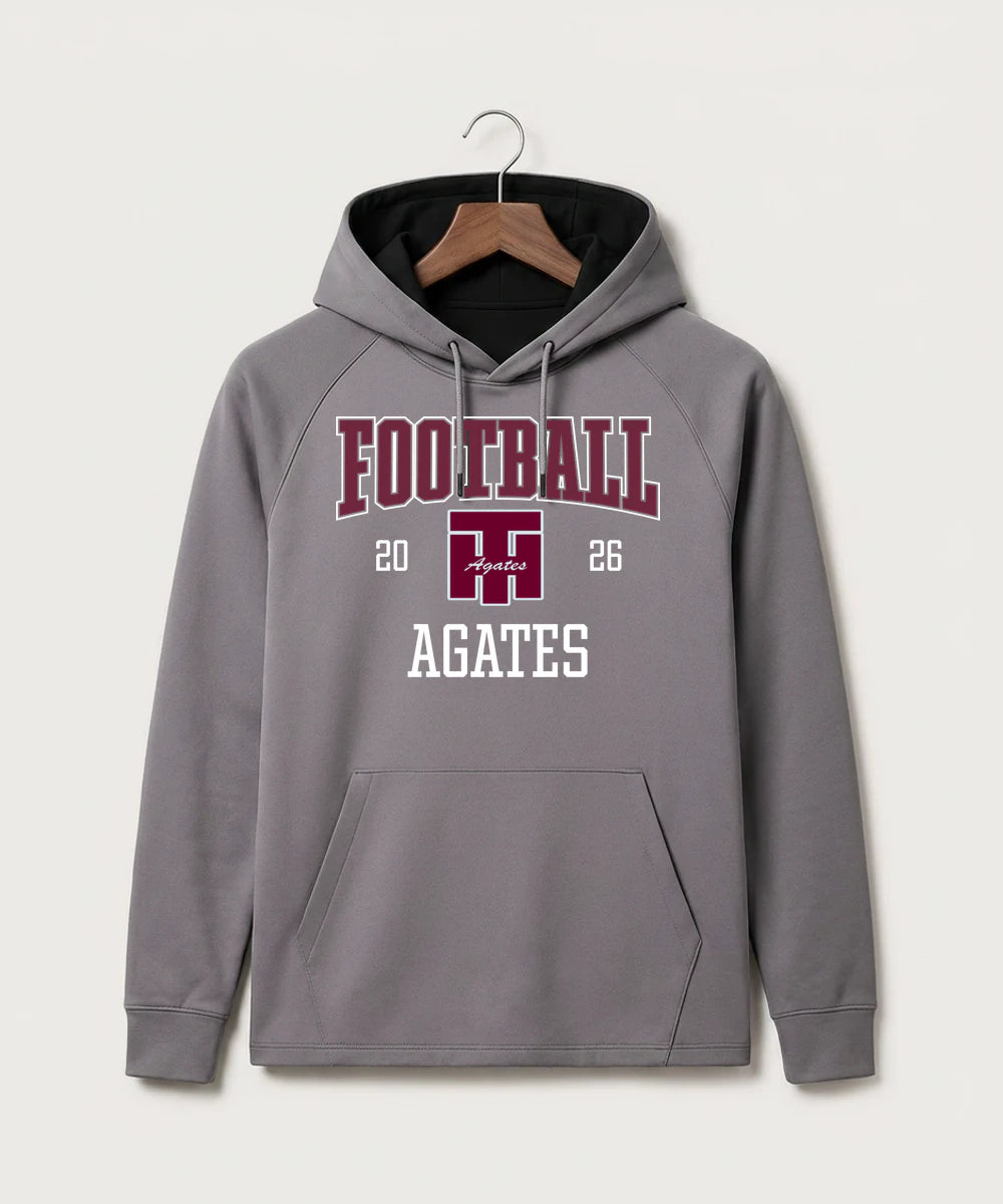 Two Harbors High School Football (Boys) - Gray Hoodie - Full Front