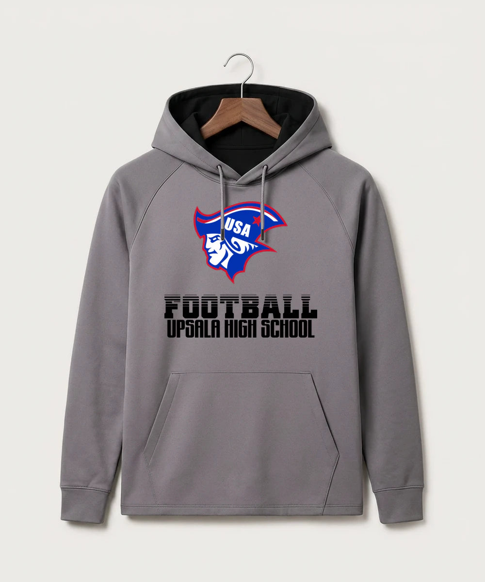 Upsala High School Football (Boys) - Gray Hoodie - Full Front