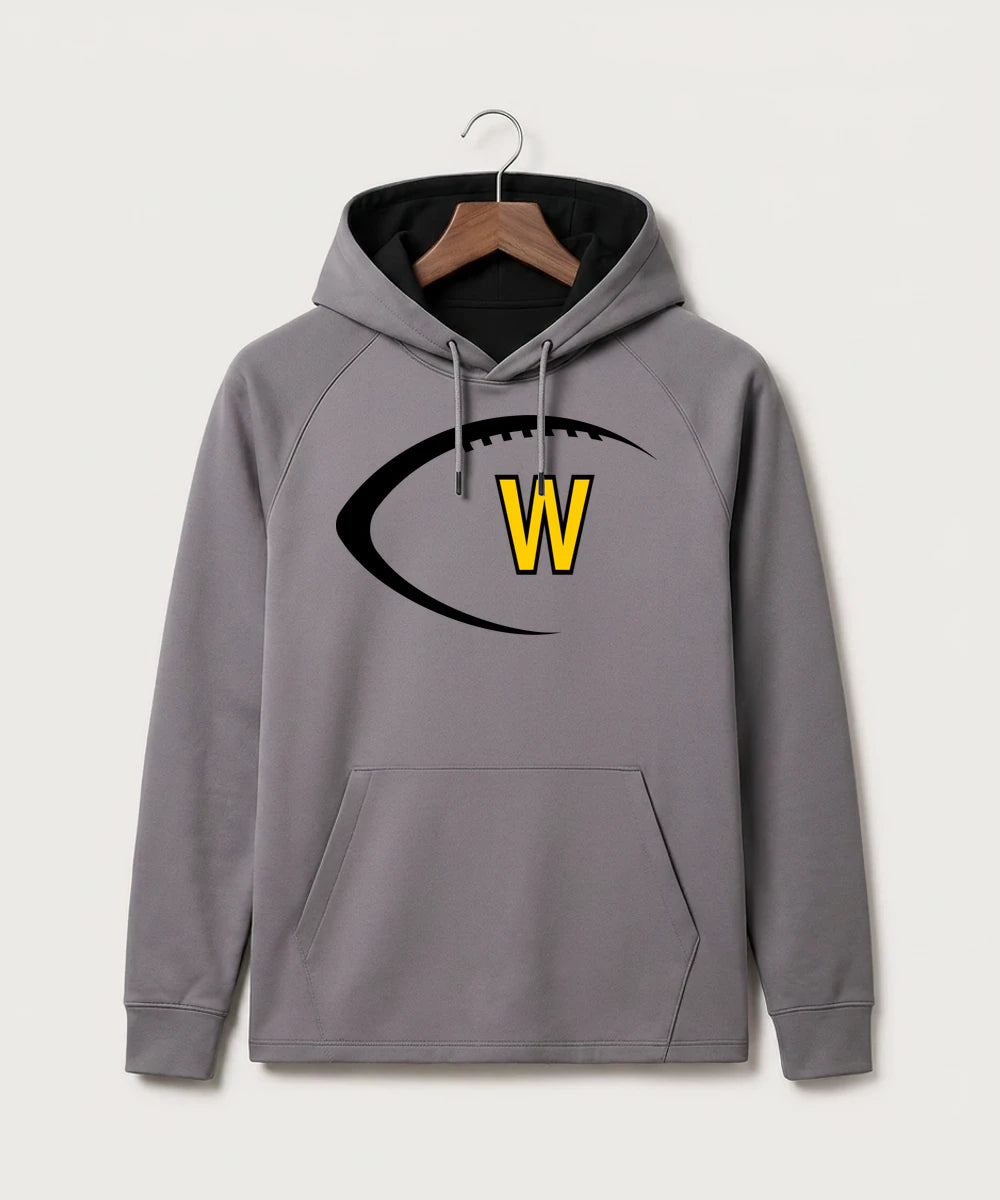 Warroad High School Football (Boys) - Gray Hoodie - Full Front