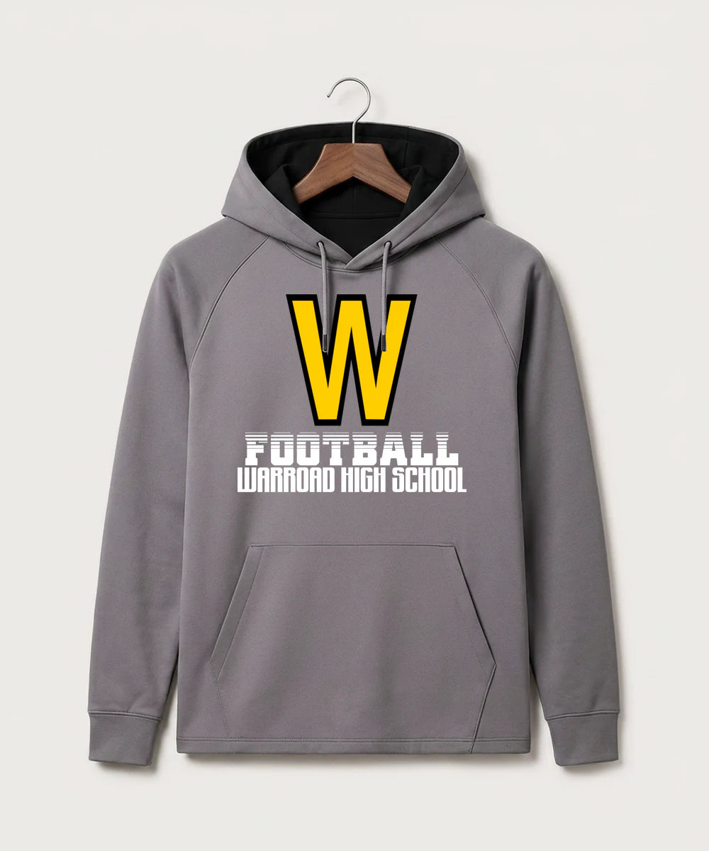 Warroad High School Football (Boys) - Gray Hoodie - Full Front