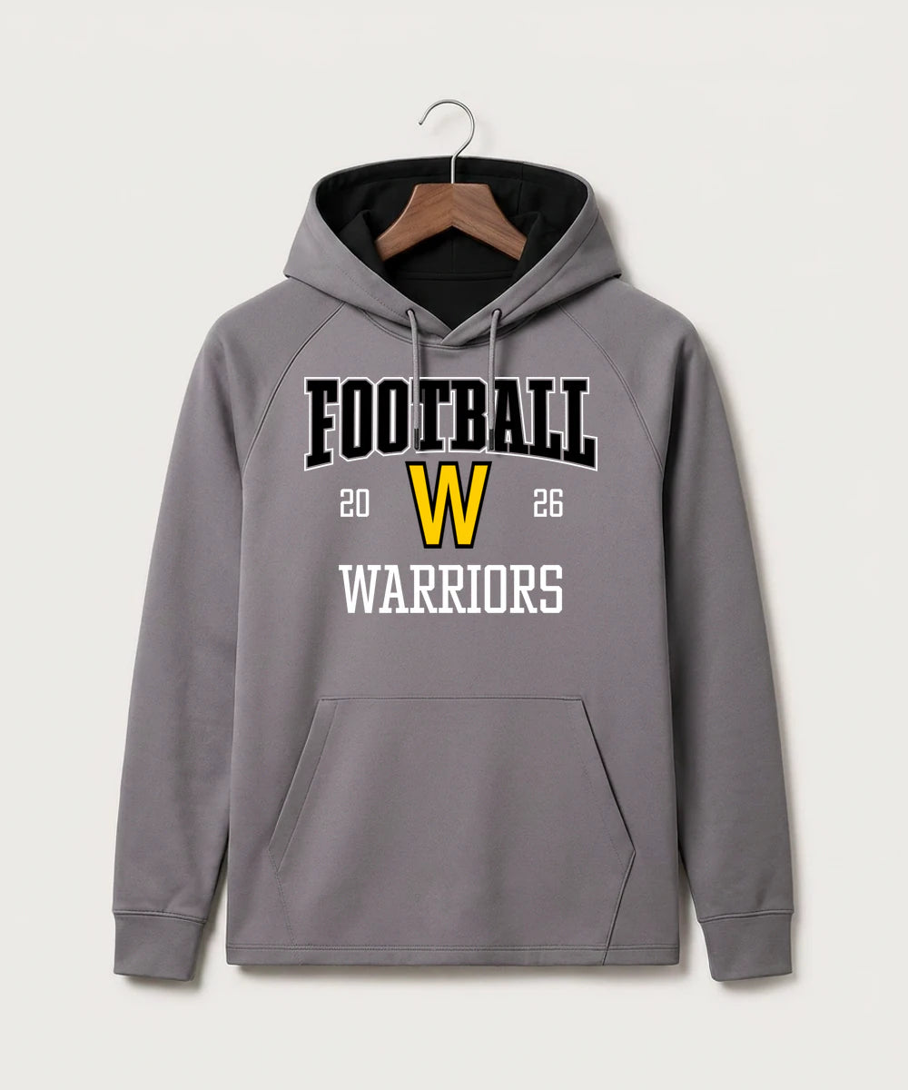 Warroad High School Football (Boys) - Gray Hoodie - Full Front