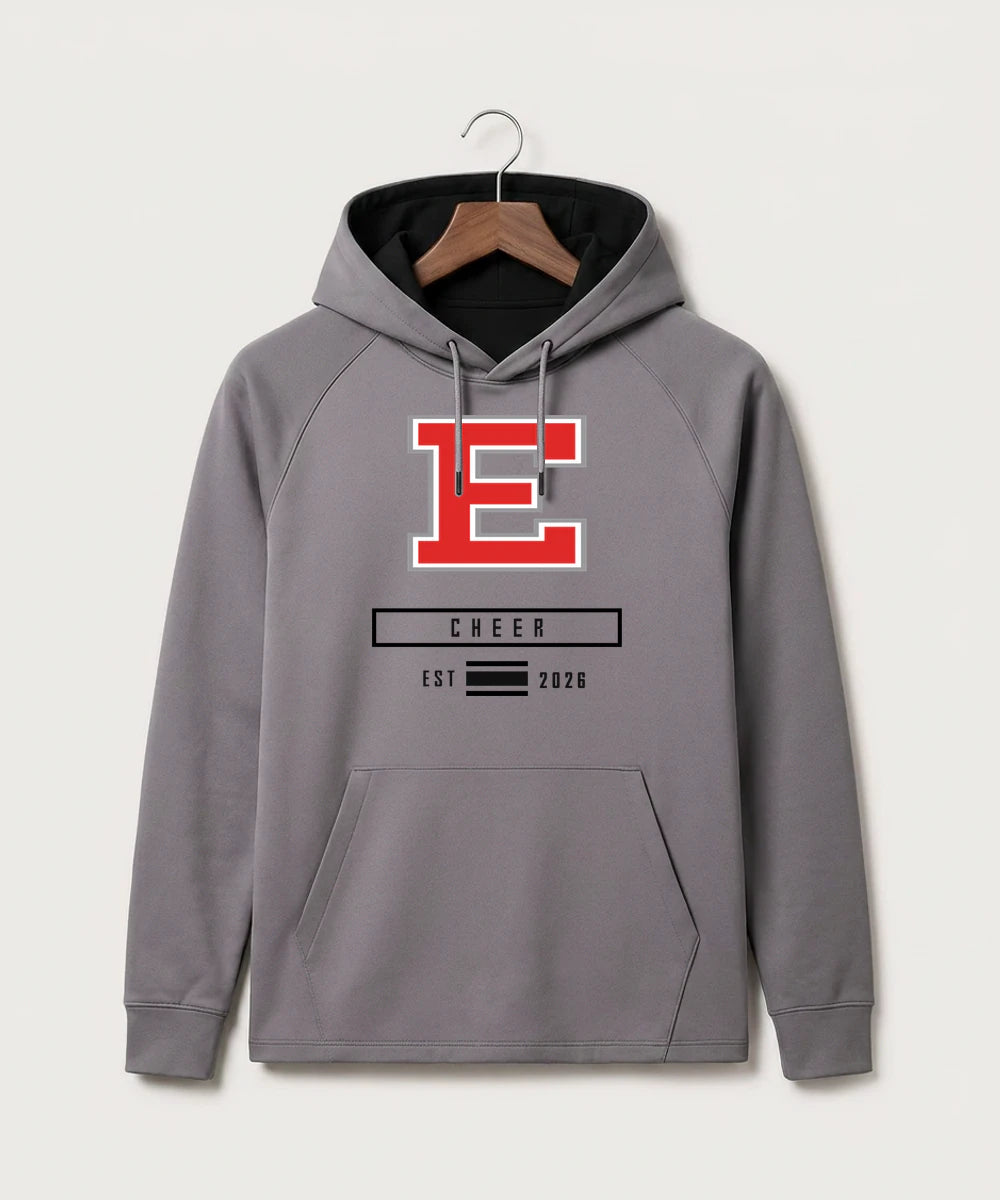 Duluth East High School Cheer (Coed) - Gray Hoodie - Full Front