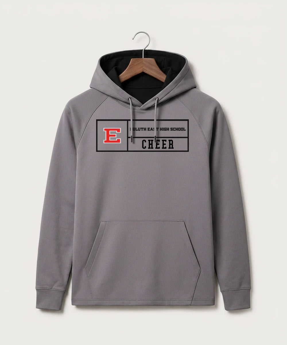 Duluth East High School Cheer (Coed) - Gray Hoodie - Full Front