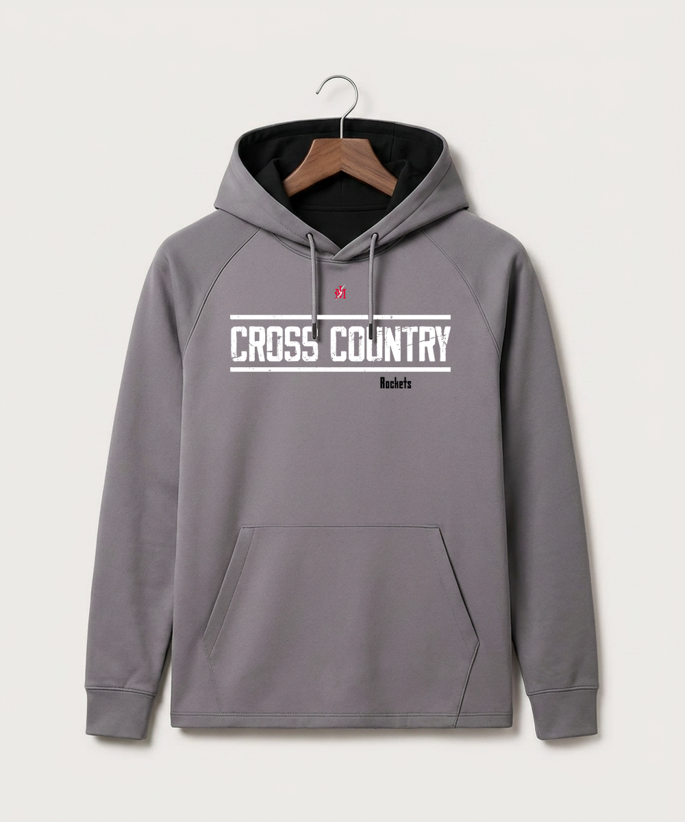 John Marshall High School Cross Country (Coed) - Gray Hoodie - Full Front