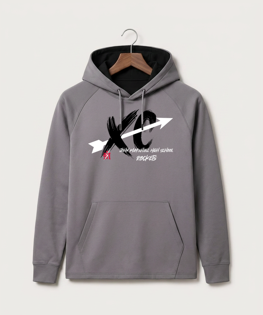 John Marshall High School Cross Country (Coed) - Gray Hoodie - Full Front