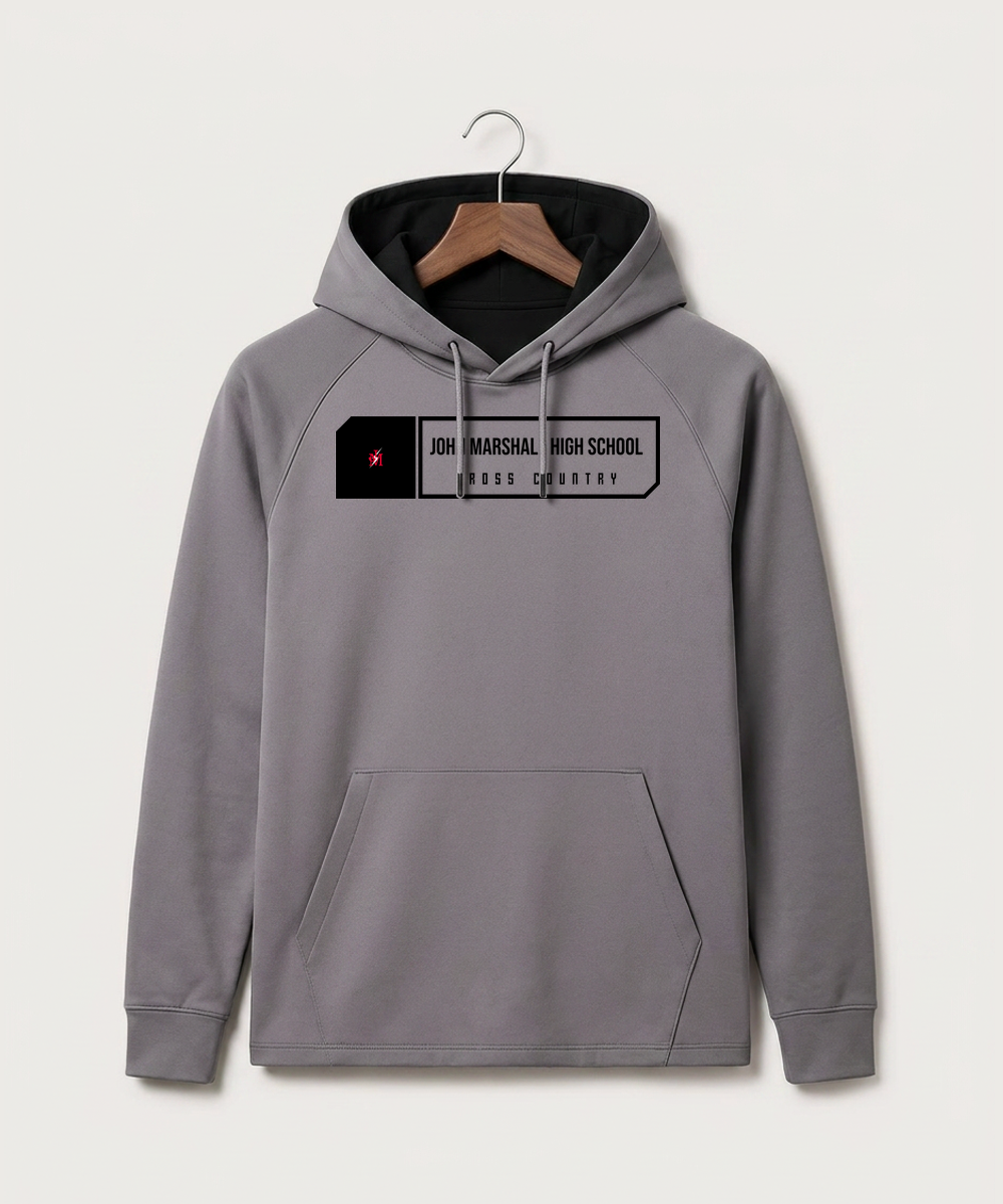 John Marshall High School Cross Country (Coed) - Gray Hoodie - Full Front
