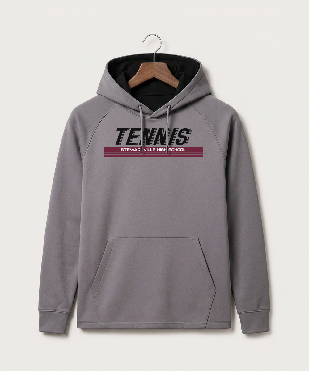 Stewartville High School Tennis (Coed) - Gray Hoodie - Full Front