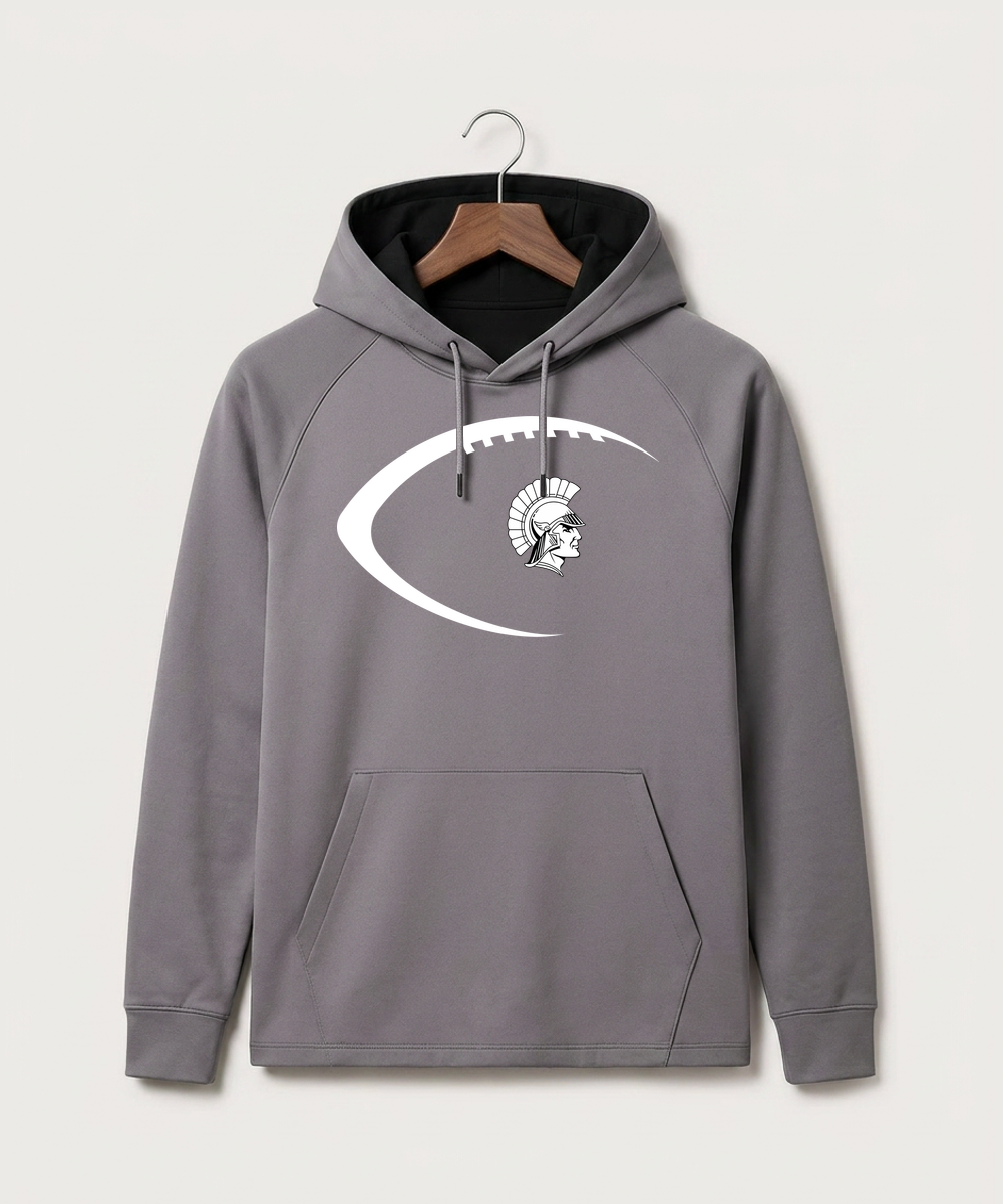 Wauwatosa West Football - Gray Hoodie - Full Front