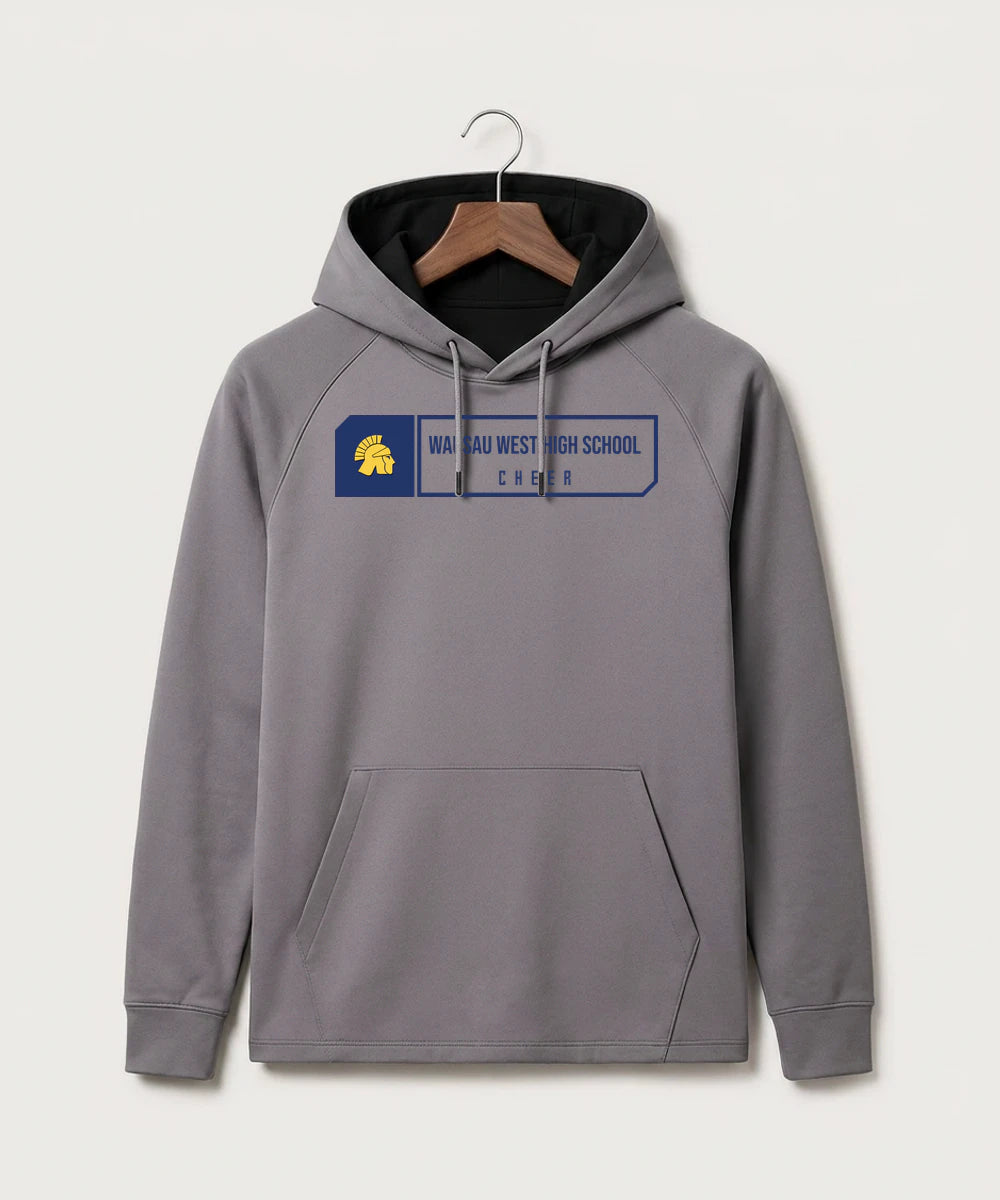Wausau West High School Cheer - Gray Hoodie - Full Front