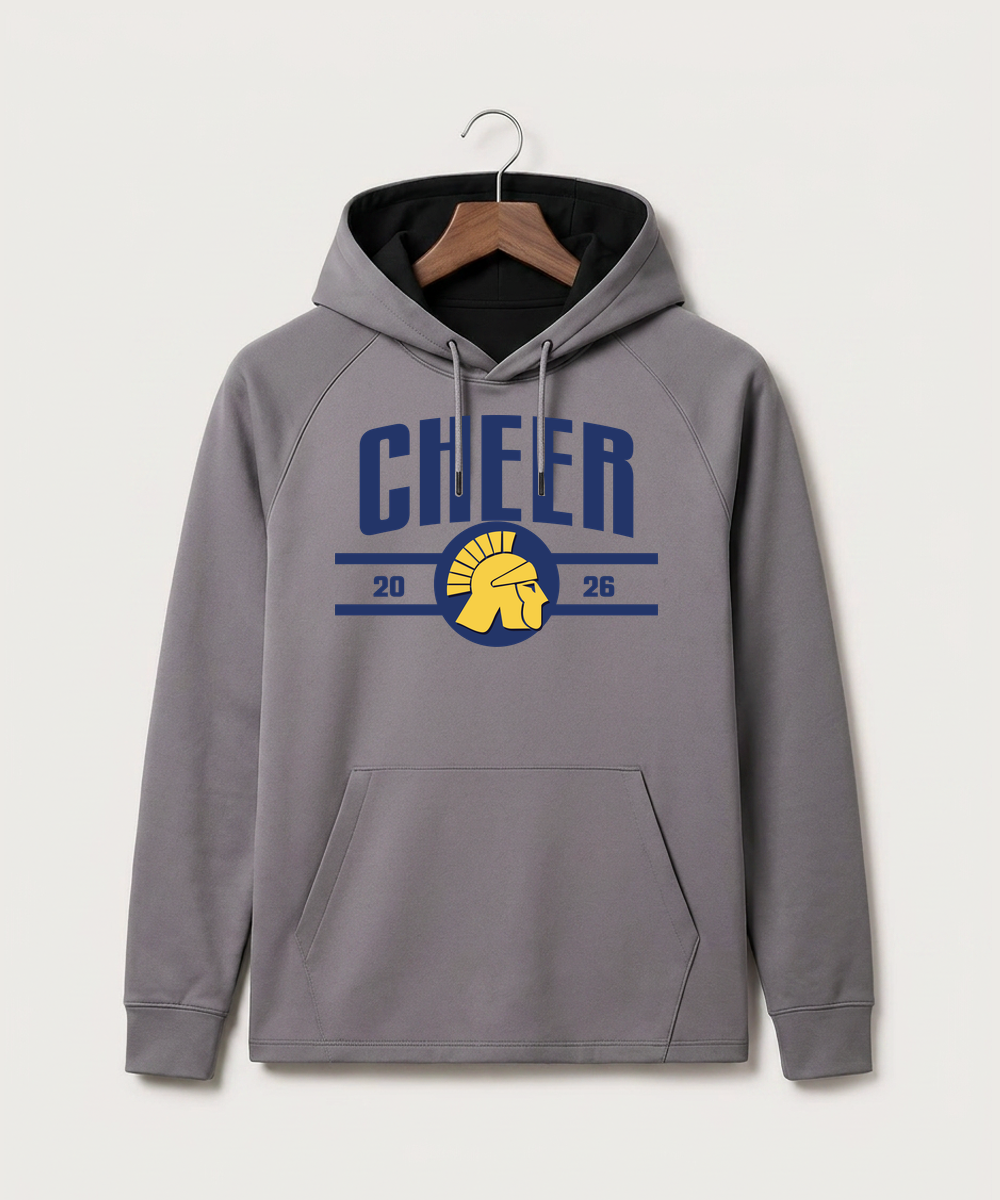 Wausau West High School Cheer - Gray Hoodie - Full Front