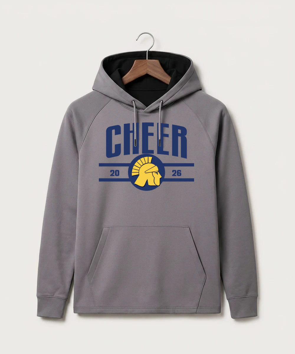 Wausau West High School Cheer - Gray Hoodie - Full Front