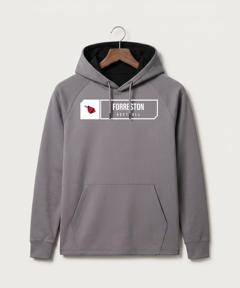 Forreston Softball - Gray Hoodie - Full Front