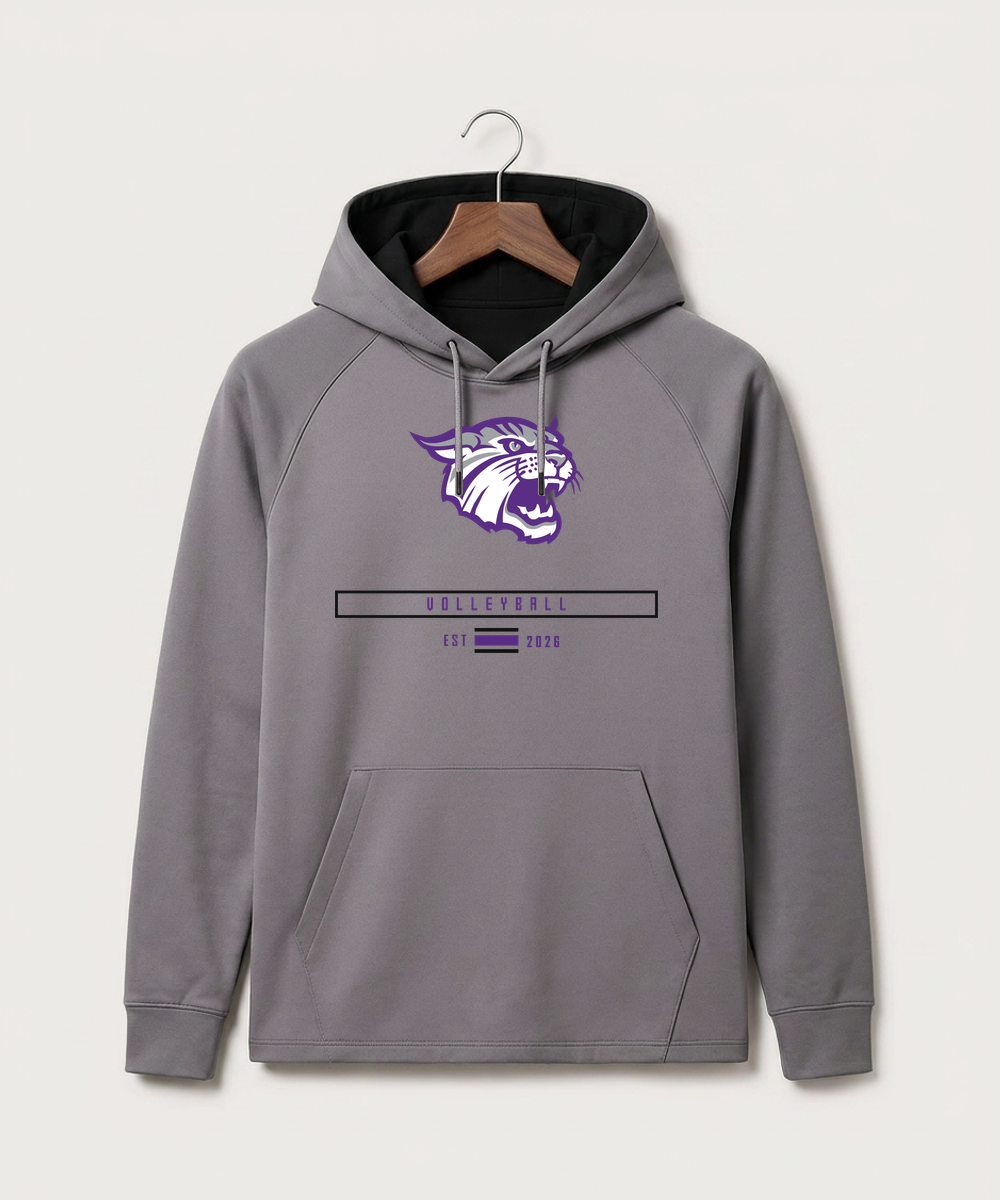 Goodhue High School Volleyball (Girls) - Gray Hoodie - Full Front