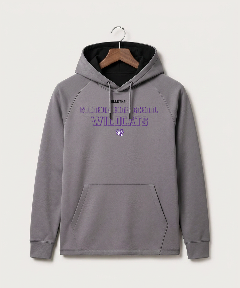Goodhue High School Volleyball (Girls) - Gray Hoodie - Full Front