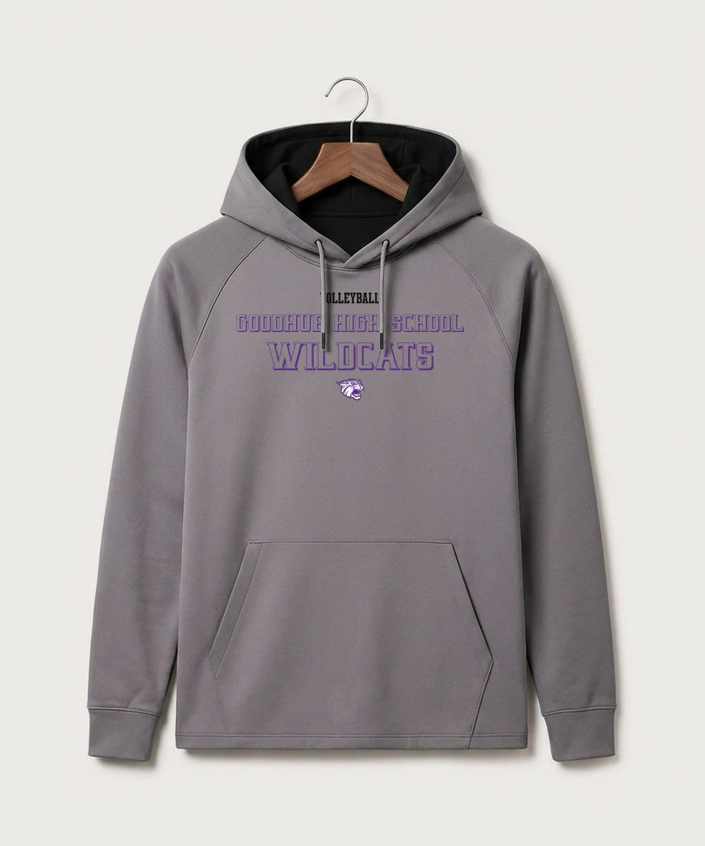 Goodhue High School Volleyball (Girls) - Gray Hoodie - Full Front