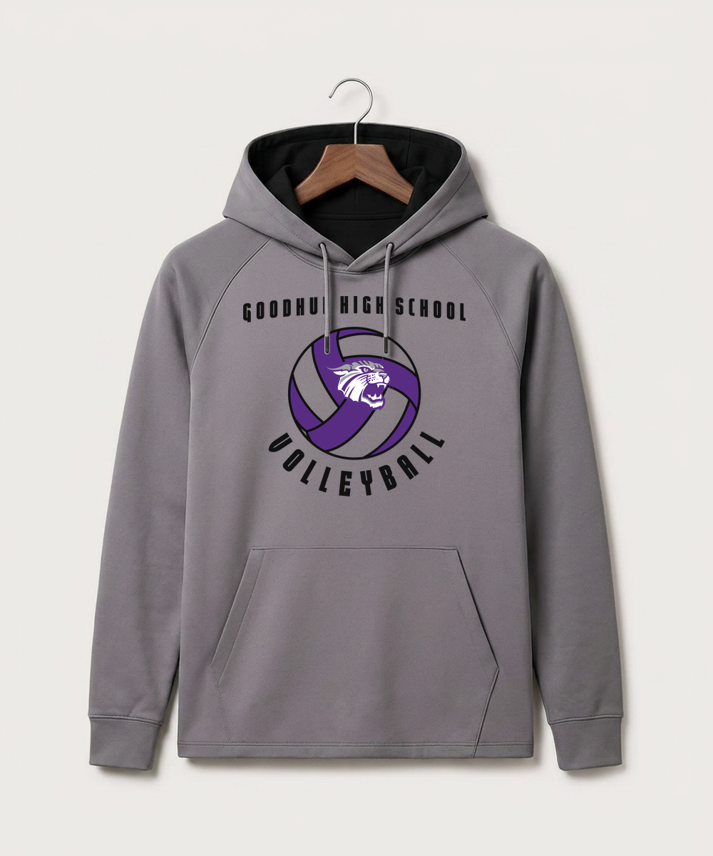 Goodhue High School Volleyball (Girls) - Gray Hoodie - Full Front