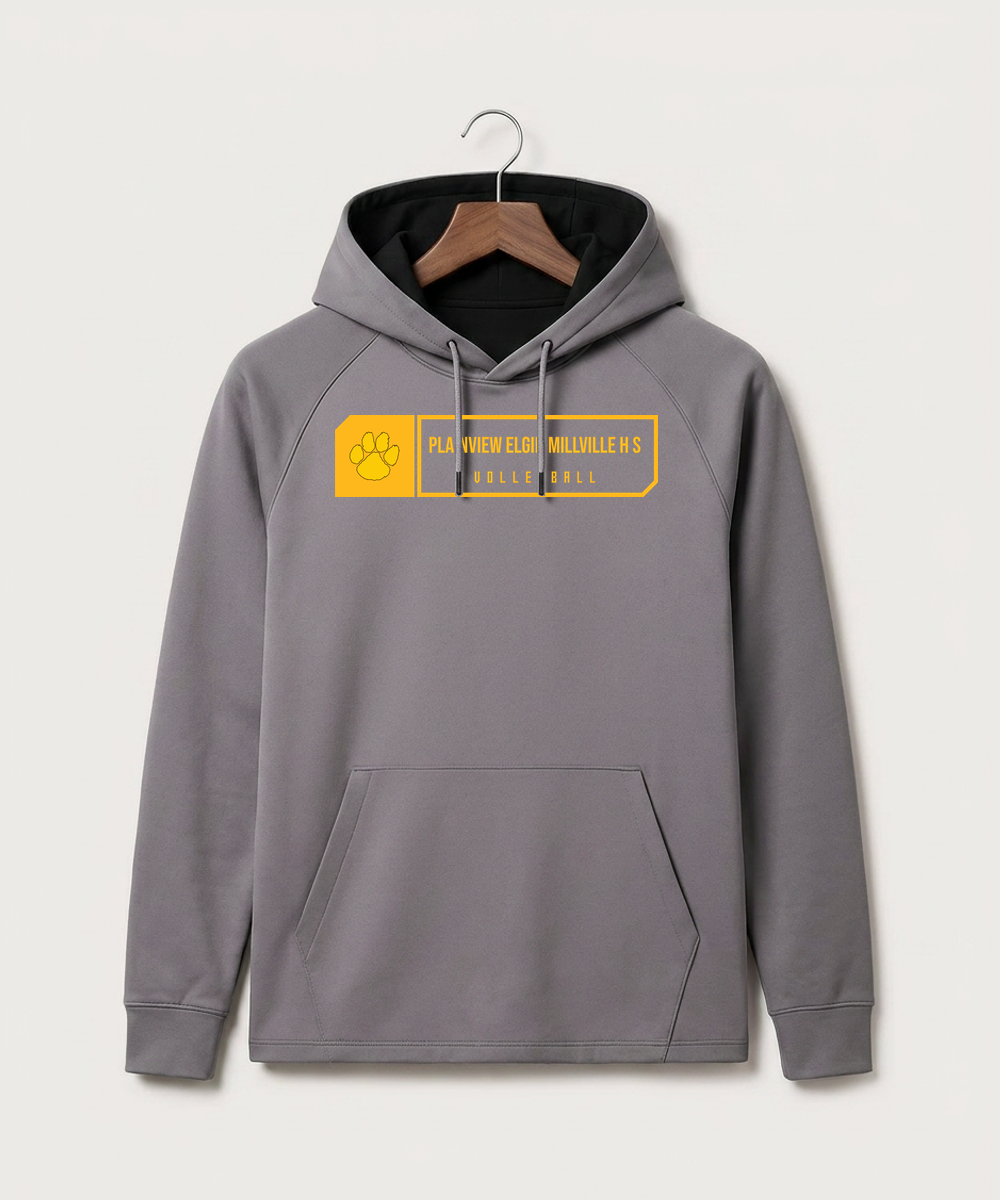 Plainview Elgin Millville H S Volleyball (Girls) - Gray Hoodie - Full Front