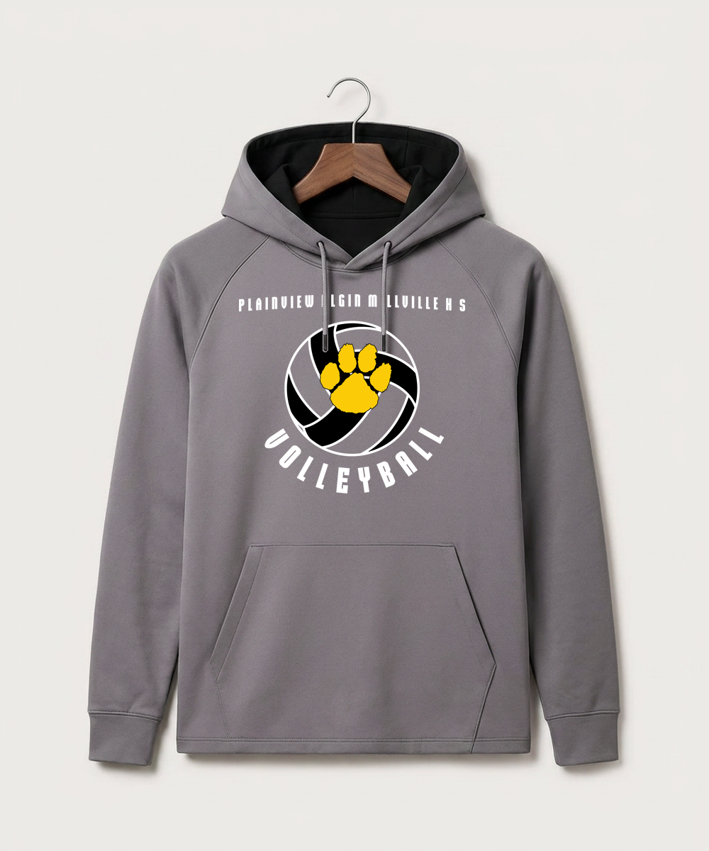 Plainview Elgin Millville H S Volleyball (Girls) - Gray Hoodie - Full Front