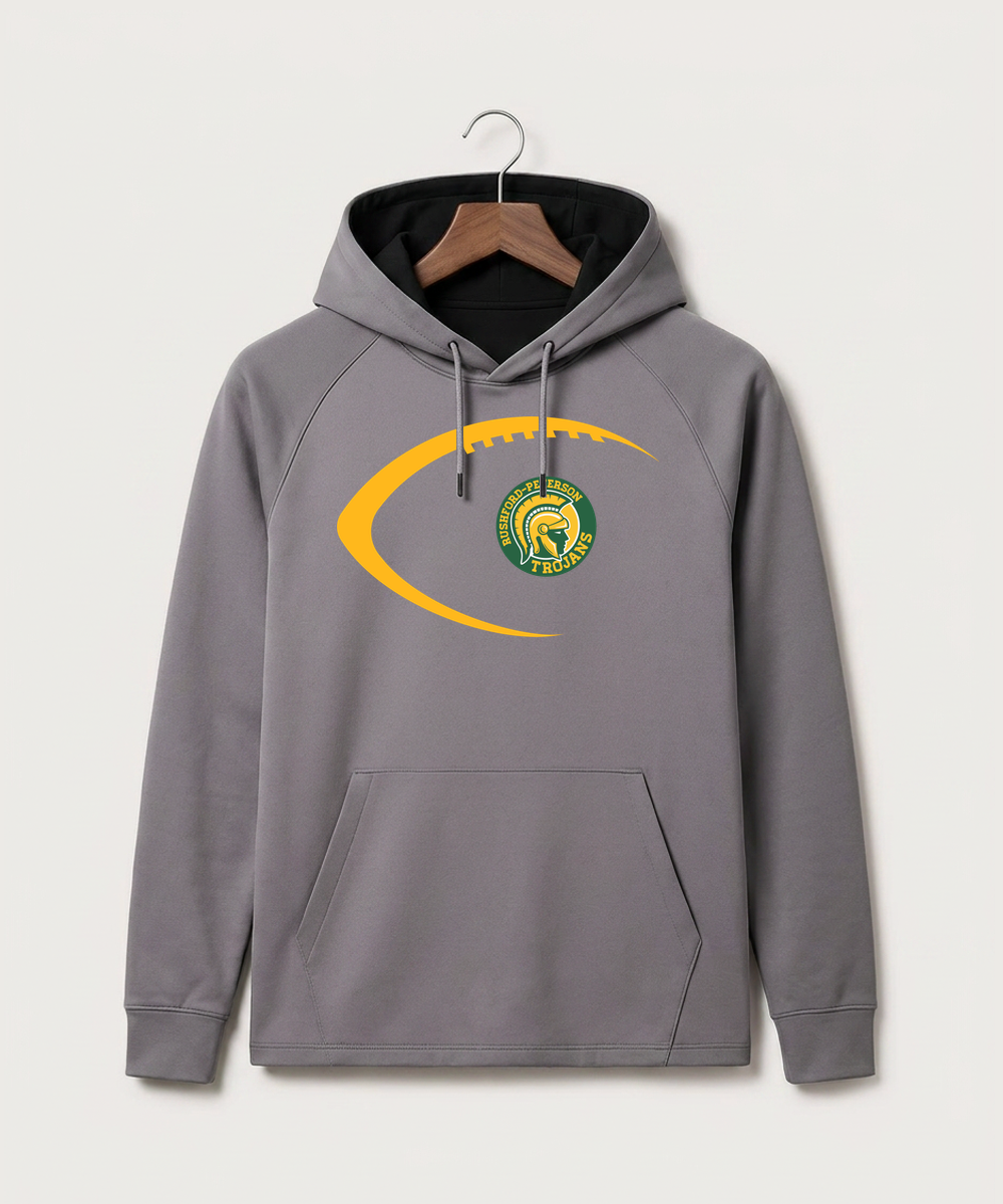 Rushford Peterson High School Football (Boys) - Gray Hoodie - Full Front