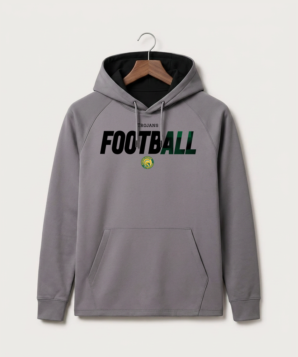 Rushford Peterson High School Football (Boys) - Gray Hoodie - Full Front