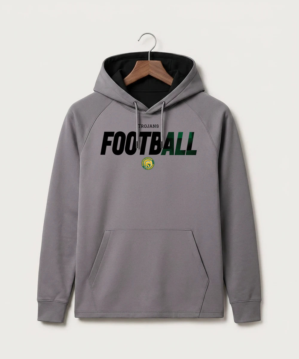 Rushford Peterson High School Football (Boys) - Gray Hoodie - Full Front