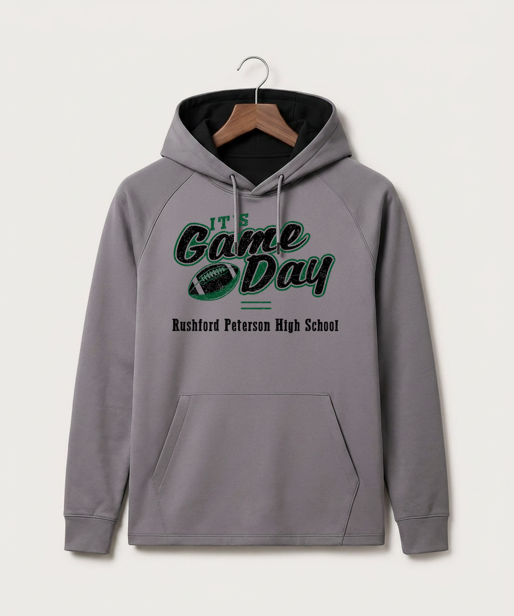 Rushford Peterson High School Football (Boys) - Gray Hoodie - Full Front