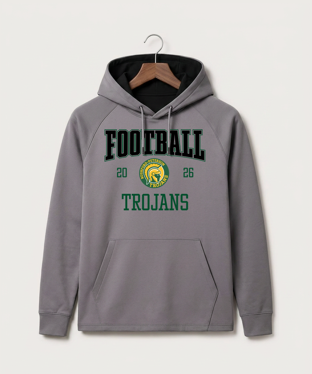 Rushford Peterson High School Football (Boys) - Gray Hoodie - Full Front