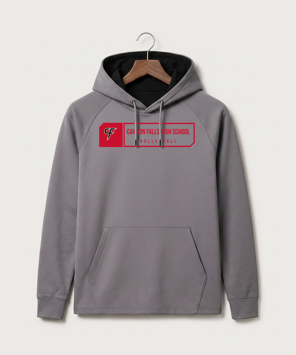 Cannon Falls High School Volleyball (Girls) - Gray Hoodie - Full Front