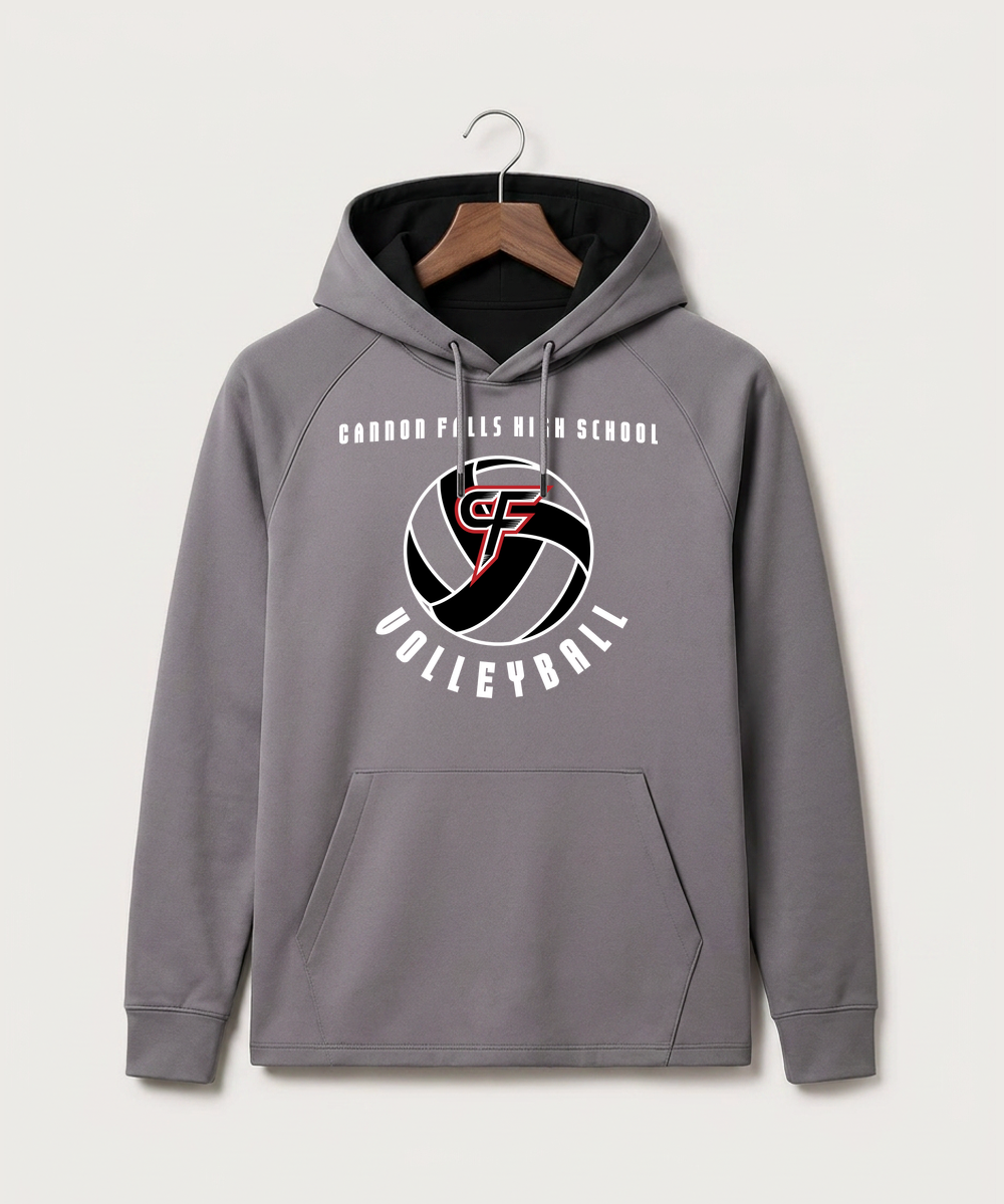Cannon Falls High School Volleyball (Girls) - Gray Hoodie - Full Front