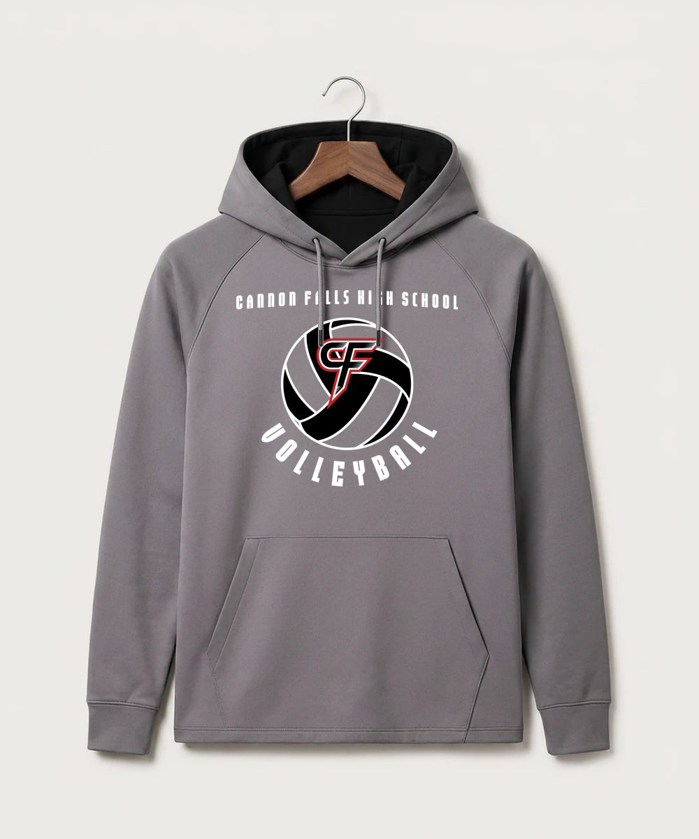 Cannon Falls High School Volleyball (Girls) - Gray Hoodie - Full Front