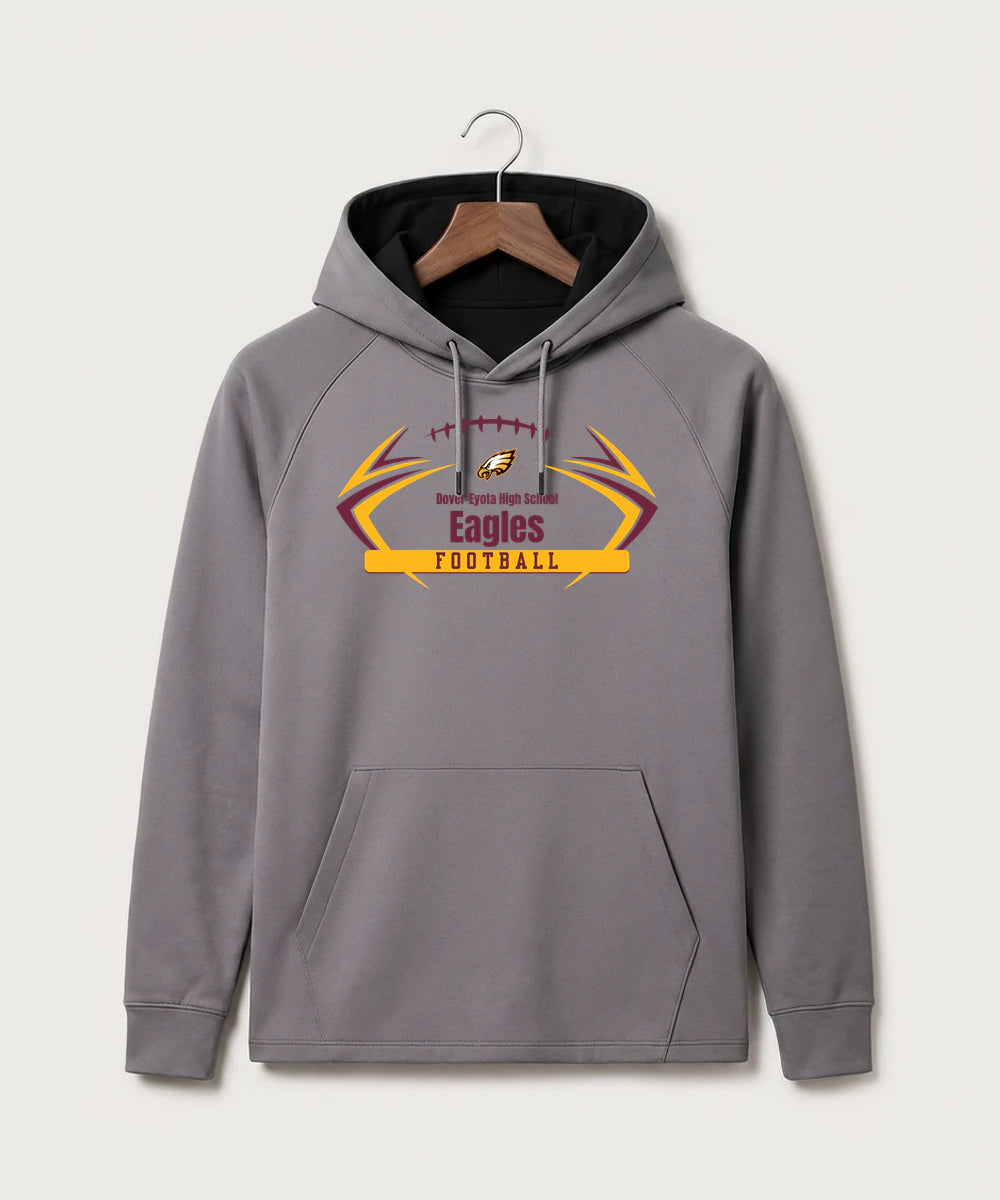 Dover-Eyota High School Football (Boys) - Gray Hoodie - Full Front