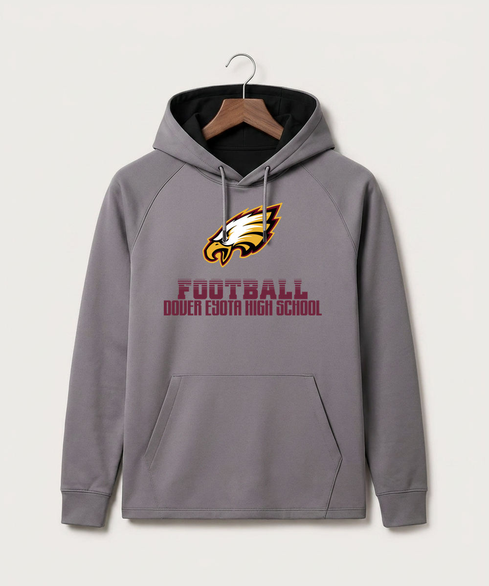Dover-Eyota High School Football (Boys) - Gray Hoodie - Full Front