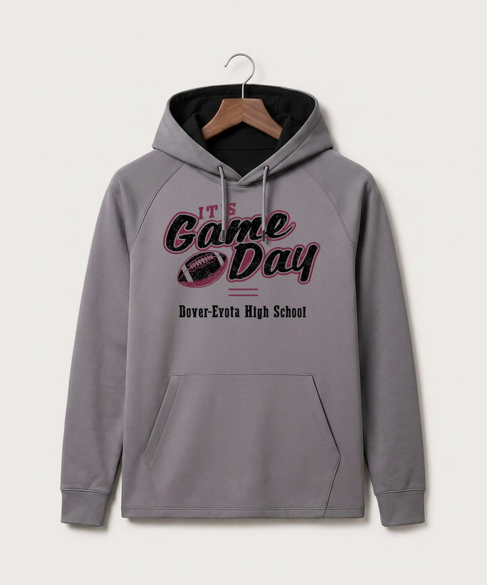 Dover-Eyota High School Football (Boys) - Gray Hoodie - Full Front