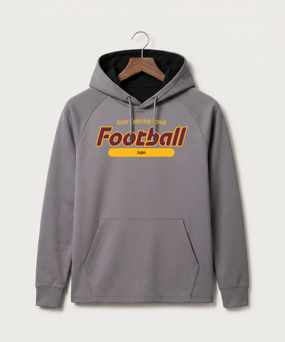Dover-Eyota High School Football (Boys) - Gray Hoodie - Full Front