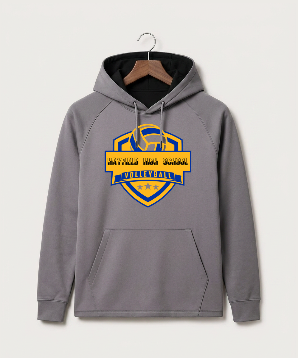 Hayfield High School Volleyball (Girls) - Gray Hoodie - Full Front