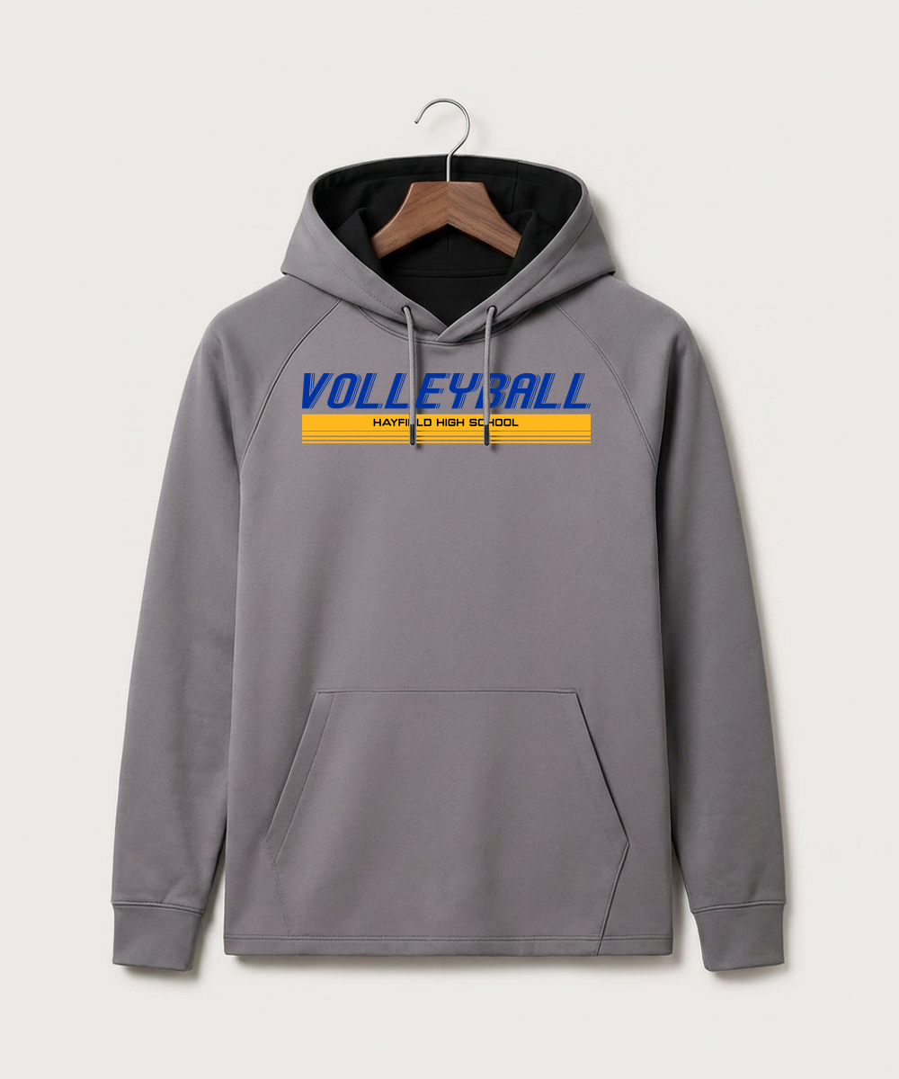 Hayfield High School Volleyball (Girls) - Gray Hoodie - Full Front