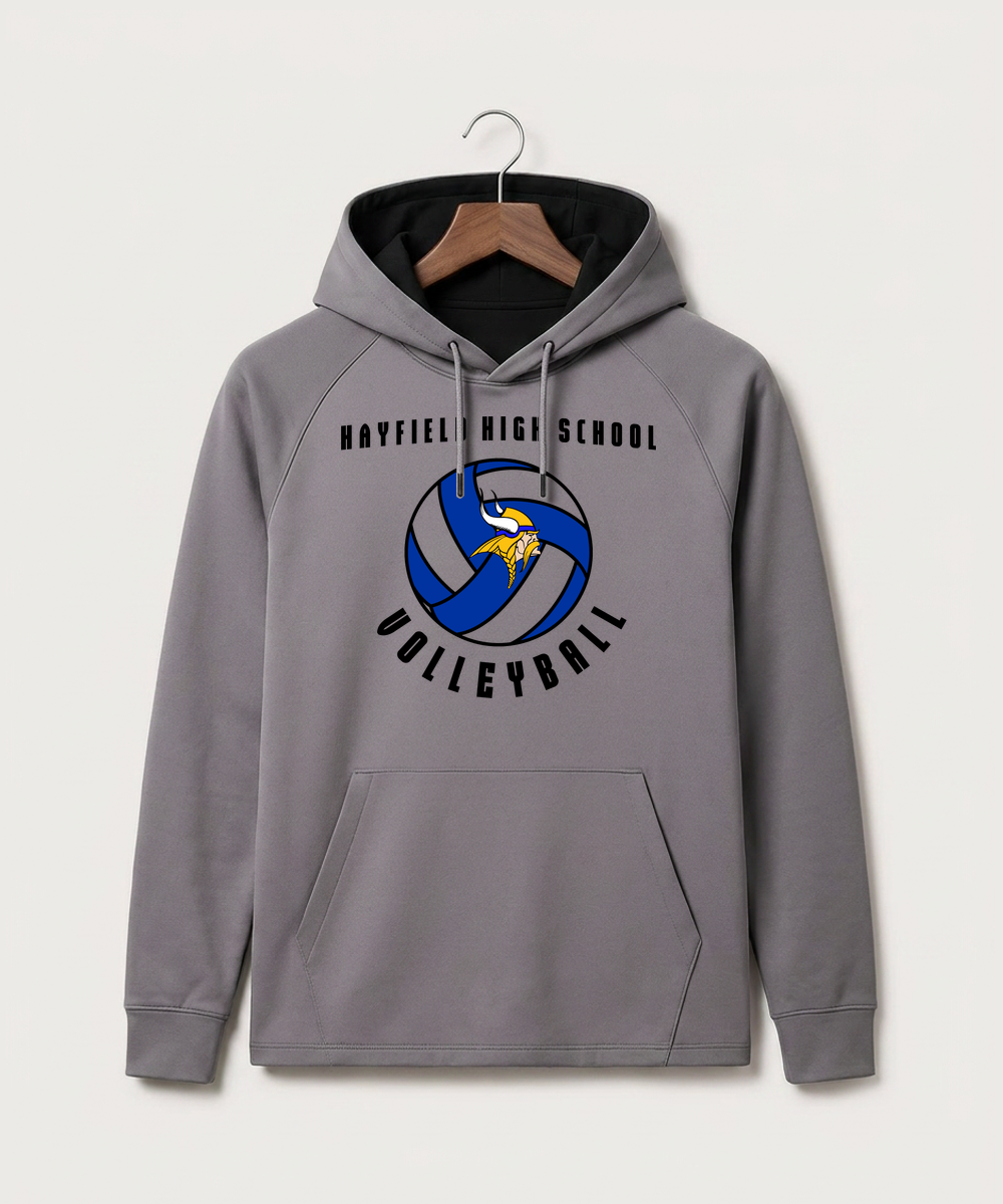 Hayfield High School Volleyball (Girls) - Gray Hoodie - Full Front