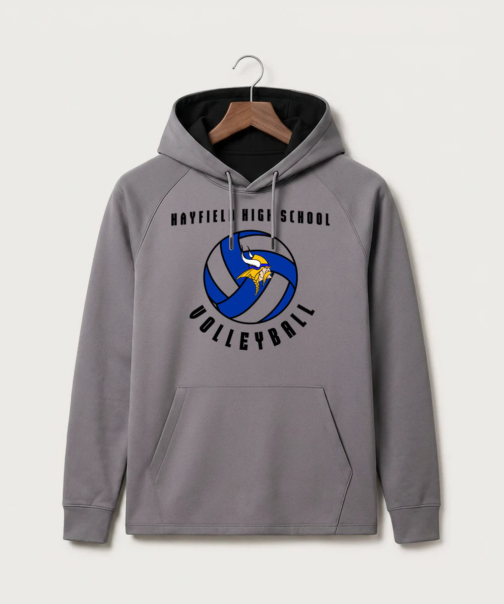 Hayfield High School Volleyball (Girls) - Gray Hoodie - Full Front