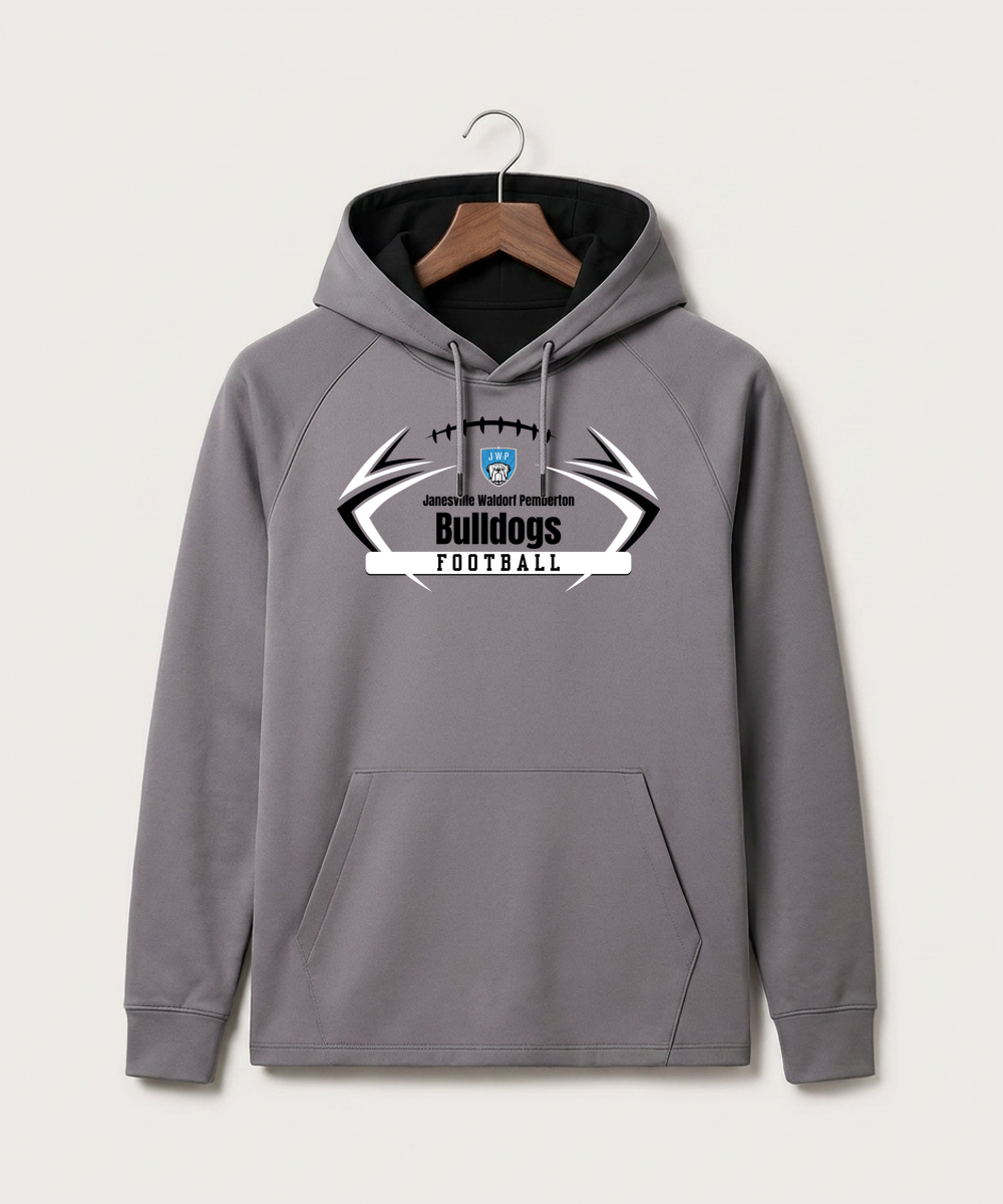 Janesville Waldorf Pemberton Football (Boys) - Gray Hoodie - Full Front