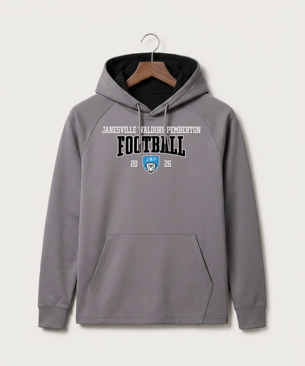 Janesville Waldorf Pemberton Football (Boys) - Gray Hoodie - Full Front